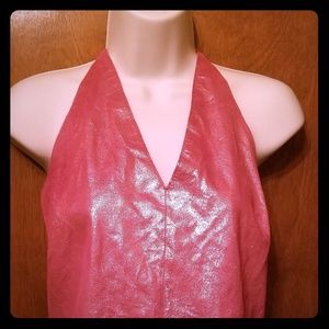 Express Genuine Leather Pink Tank Sz S Jr 11/12